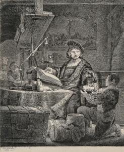 REMBRANDT 1606-1669,Jan Uytenbogaert, The Goldweigher,Skinner US 2019-05-10