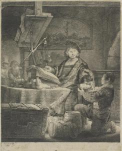 REMBRANDT 1606-1669,Jan Uytenbogaert The Goldweigher,1639,Bonhams GB 2016-11-16