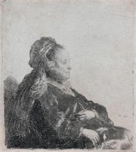 REMBRANDT 1606-1669,Portrait de la mère de Rembrandt assise,1631,De Maigret FR 2017-12-08