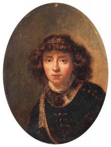 REMBRANDT 1606-1669,Portrait of a youth, half-length, in a dark jerkin,Christie's GB 1998-12-16