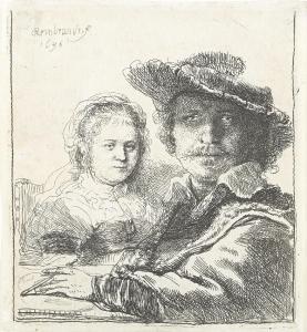 REMBRANDT 1606-1669,Self Portrait with Saskia,1636,Bonhams GB 2014-10-28