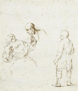 REMBRANDT 1606-1669,Study for Jacob, who is brought the blood-covered ,Galerie Koller CH 2010-03-22