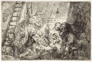 REMBRANDT 1606-1669,The Circumcision in the stable,1654,Bonhams GB 2015-06-03