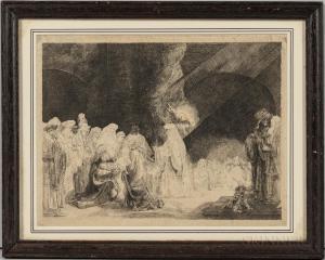 REMBRANDT 1606-1669,The Presentation in the Temple: Oblong Print,Skinner US 2019-01-12