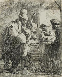 REMBRANDT 1606-1669,The Strolling Musicians,Bonhams GB 2016-04-19