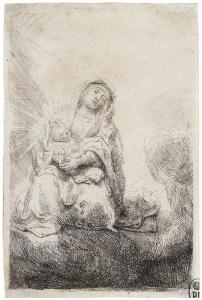 REMBRANDT 1606-1669,The Virgin and Child in the Clouds,1641,Christie's GB 2019-06-27
