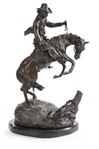 REMINGTON Frederic Sackrider 1861-1909,Cow-boy à cheval,1861,Tajan FR 2015-12-01