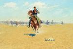 REMINGTON Frederic Sackrider 1861-1909,Cutting Out Pony Herds,1908,Coeur d'Alene US 2013-07-27