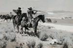 REMINGTON Frederic Sackrider 1861-1909,The Pack-Horse Men Repelling an Attac,Scottsdale Art Auction 2013-04-06