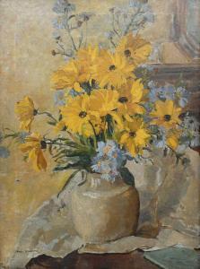 REMINGTON Mary 1910-2003,Still life with a vase of flowers on a tabletop,Woolley & Wallis 2023-12-13