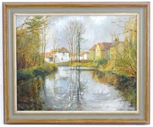 REMINGTON Roger,Waterway at Ewell on the Hogsmill River,Claydon Auctioneers UK 2021-08-04