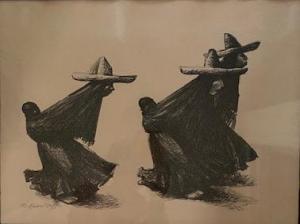 REMISOFF Nikolai Vladimirovich 1887-1975,Three Mexican Men in Hats,MacDougall's GB 2023-12-05