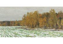 REMIZOV Aleksei Mikhailovich 1877-1957,First Snow,1973,Mainichi Auction JP 2021-04-09