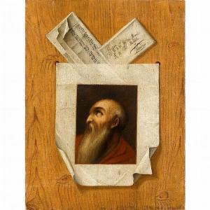 REMPS Andrea Domenico 1620-1699,TROMPE L'OEIL WITH PORTRAIT OF AN ELDERLY MAN,Freeman US 2015-01-27