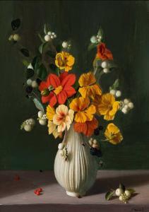 RENARD Fernand 1912-1990,Still Life with Flowers and Berries in a Porcelain,William Doyle 2024-04-16