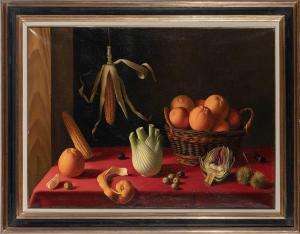 RENARD Fernand 1912-1990,Still Life with Fruit, Fennel, Artichoke, and Corn,William Doyle 2024-02-01
