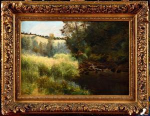 RENARD Mary 1849-1925,Cour d'eau en bordure de fôret,Osenat FR 2024-04-07