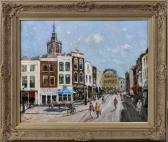 RENARD Paul 1871-1920,cityscape with figures,Twents Veilinghuis NL 2017-10-13