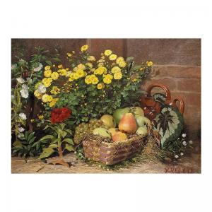 RENAULT DES GRAVIERS Victor Jacques,STILL LIFE WITH FLOWERS AND FRUIT,Sotheby's GB 2003-05-20
