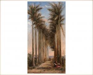 RENAULT Edmond 1829-1905,Allée de palmiers au Brésil,1875,Fraysse FR 2022-09-22