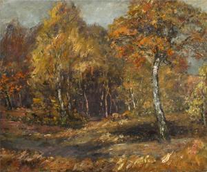 RENDELL Joseph Fred. Percy 1872-1955,A Wooded Landscape in Autumn,John Nicholson GB 2020-08-21