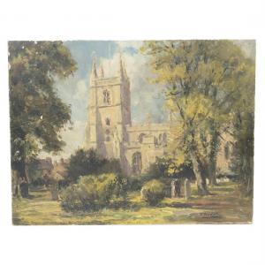 RENDELL Joseph Fred. Percy 1872-1955,The Parish Church,MICHAANS'S AUCTIONS US 2023-03-17