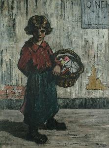RENDU Marcel 1900-1900,Portrait of young girl with a basket,Bonhams GB 2005-01-25