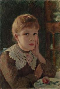 RENE GERIN 1862-1930,Portrait de jeune fille,1891,Millon & Associés FR 2016-06-01
