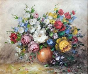 RENE,Still life with bowl of flowers,Canterbury Auction GB 2014-12-02