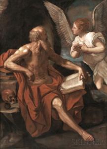 RENI Guido 1575-1642,Angel Appearing to St. Jerome,Skinner US 2014-09-19