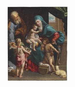 RENI Guido 1575-1642,The Holy Family with the young Saint John the Baptist,Christie's GB 2014-01-29