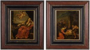RENI Guido 1575-1642,The Penitent Magdalene and Adoration of the Shephe,Shapiro Auctions 2015-12-12