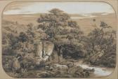 RENICA Giovanni 1808-1884,Paesaggio con ruscello e alberi,Capitolium Art Casa d'Aste IT 2021-12-15
