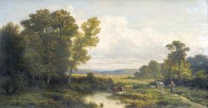 RENIE Nicolas 1808,Landschaft mit Kühen und Hirtin.,1875,Dobiaschofsky CH 2009-11-11