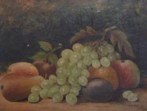 RENNISON r a,Still Life Study of Mixed Fruit on a Mossy Bank,1912,Keys GB 2009-08-07