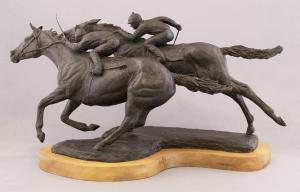 RENO Jim 1929-2008,TWO RACE HORSES,1970,Hodgins CA 2022-02-28