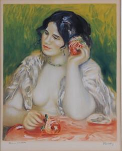 RENOIR Pierre Auguste 1841-1919,Femme à la rose,Versailles Enchères FR 2017-06-18