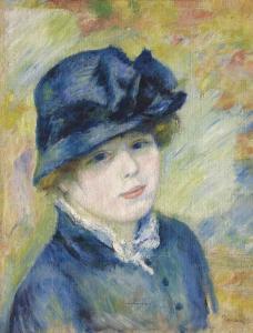 RENOIR Pierre Auguste 1841-1919,Femme au chapeau,1881,Christie's GB 2017-02-28
