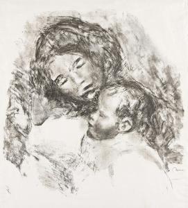 RENOIR Pierre Auguste 1841-1919,Maternité, grande planche,1912,Swann Galleries US 2024-04-18