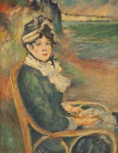 RENOIR Pierre Auguste 1841-1919,Portrait of a girl,1880,John Moran Auctioneers US 2018-07-17