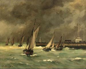 RENOUF Émile 1845-1894,L'arrivée au port,Piguet CH 2022-06-15