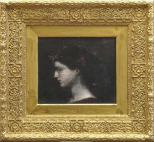 RENOUT Jacques 1812-1861,Jeune femme orientale de profil,EVE FR 2008-06-17