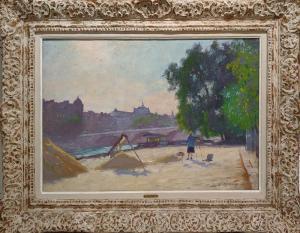 RENOUX Ernest Jules 1863-1932,Le pont Royal et la Gare d'Orsay,Lots Road Auctions GB 2022-11-06