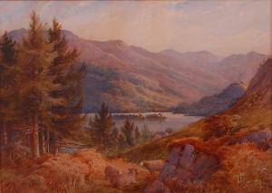 RENSHAW Joshua 1813-1872,Sheep before a loch in a Highland landscape,Lacy Scott & Knight 2017-12-09