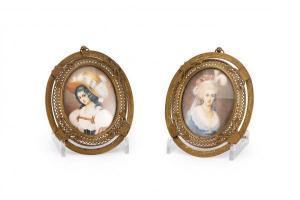 RESCH Josef 1819-1901,portraits de dame,Dogny Auction CH 2020-07-07