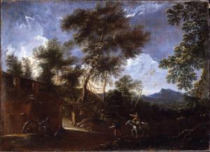 RESCHI Pandolfo 1643-1699,Paesaggio con rustico e viandante,Cambi IT 2023-11-09