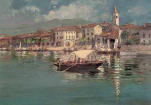RESCHIGNA Gian Lorenzo 1897-1966,lago maggiore, isola dei pescatori,Pandolfini IT 2003-12-09