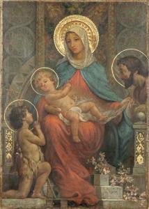 RESIO Raffaello 1855-1927,Madonna con Bambino e San Giovannino,1875,Boetto IT 2018-09-24
