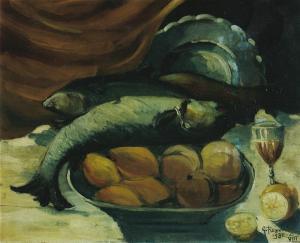 RESMI guido 1897-1954,Natura morta con frutta e pesce.,1930,Capitolium Art Casa d'Aste IT 2015-03-24