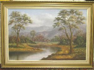 RESOLD Louise,MOUNTAINOUS LANDSCAPEWITH RIVER AND TREES,The Old Church Auction Galleries 2008-10-27